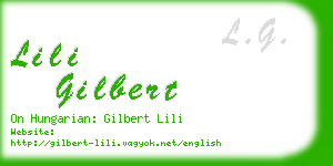 lili gilbert business card